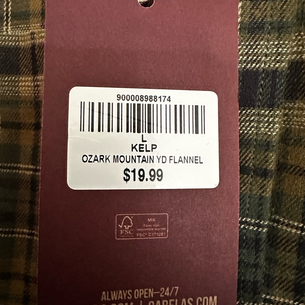 Green Plaid Flannel Shirt - Picture 3 of 3
